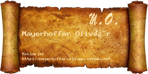 Mayerhoffer Olivér névjegykártya