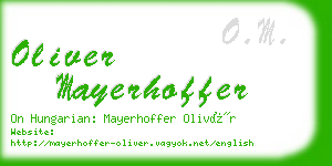 oliver mayerhoffer business card